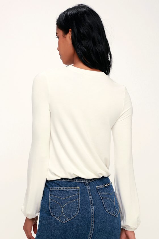 Others Follow Gina Cream Top Long Sleeve Top Knit Top Lulus