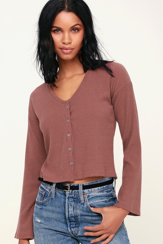 womens cardigan rust