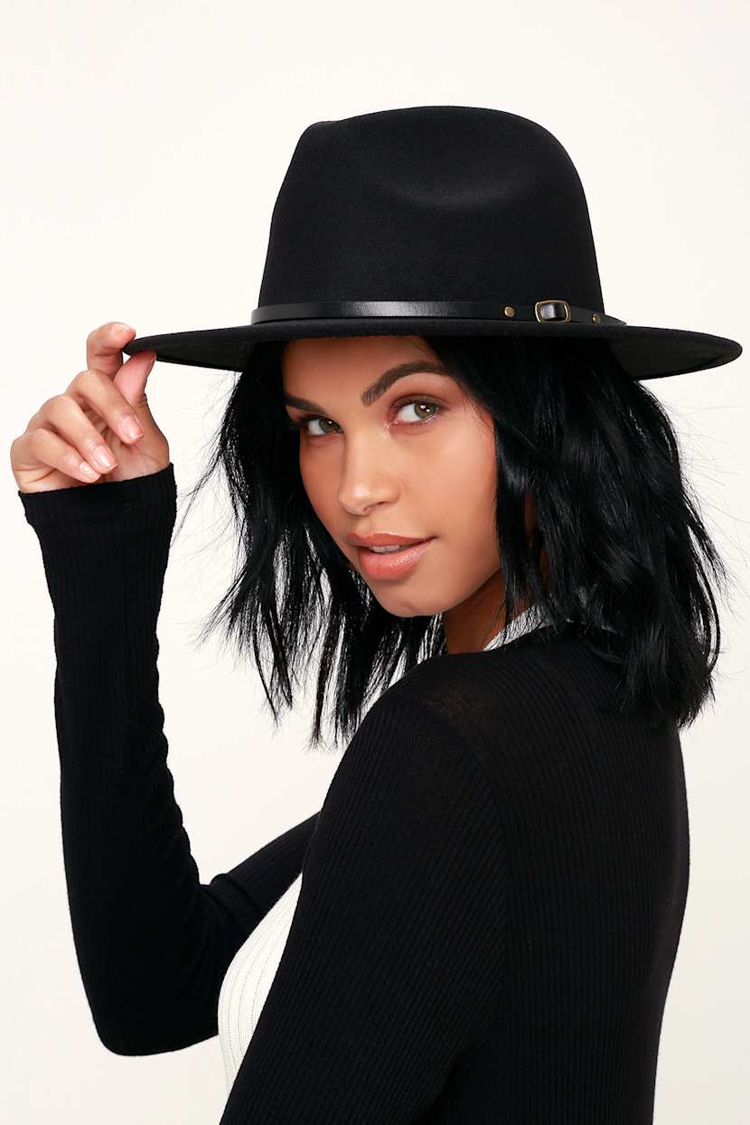 Black Fedora Hat For Women