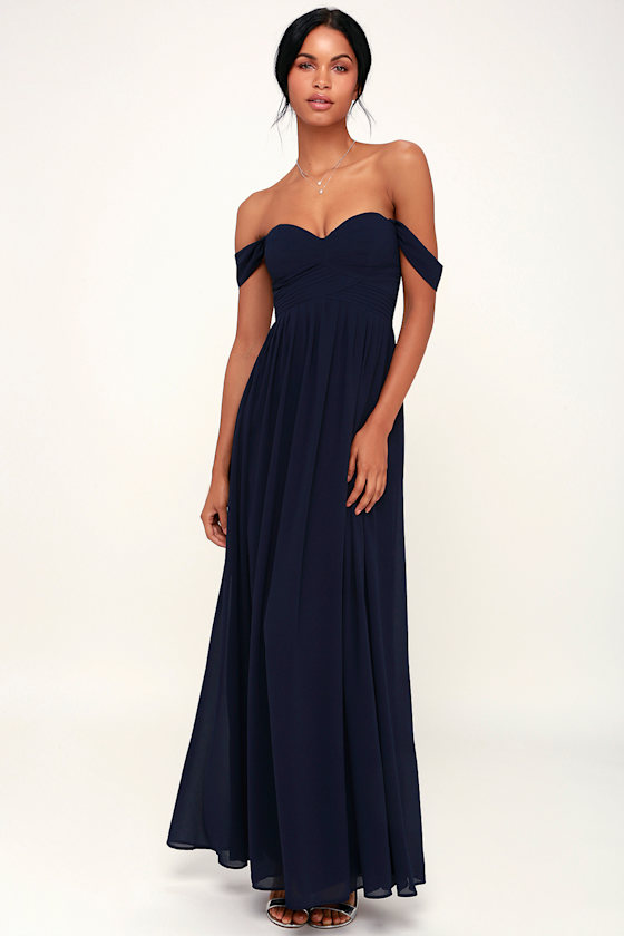 Stunning Maxi Dress Navy Blue Maxi Dress Formal Maxi Dress Lulus