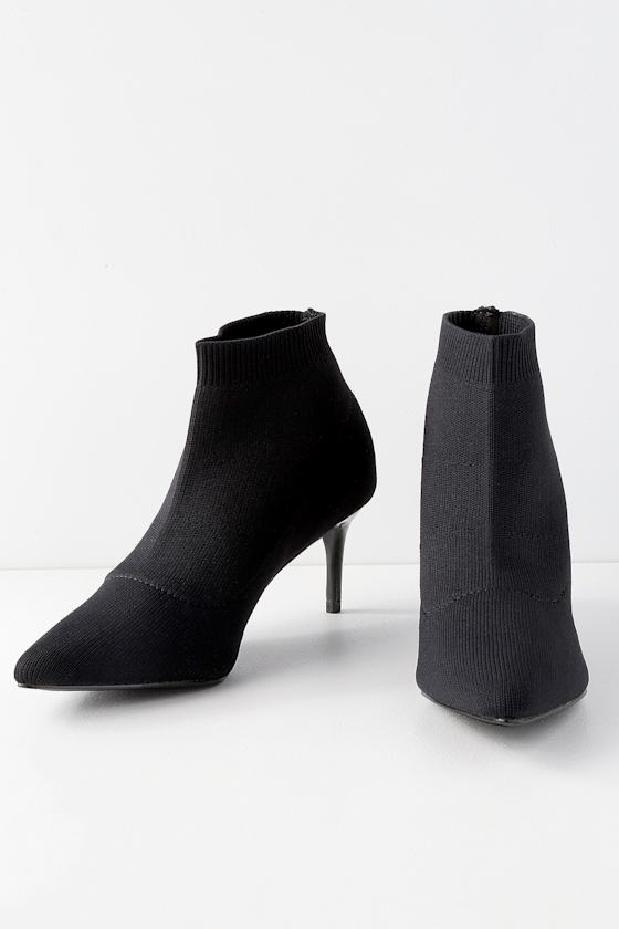 Kelis Black Ankle Sock Booties 1