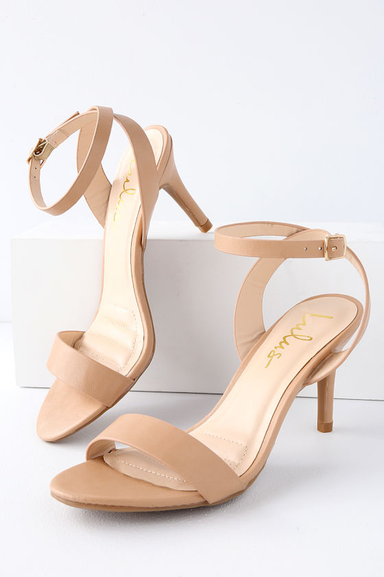 Hunter Natural Ankle Strap Heels 1