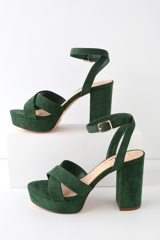 heels with green