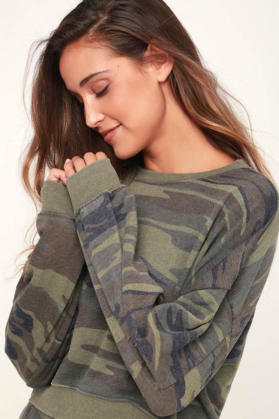 Cohorts Camo Print Long Sleeve Sweatshirt 3