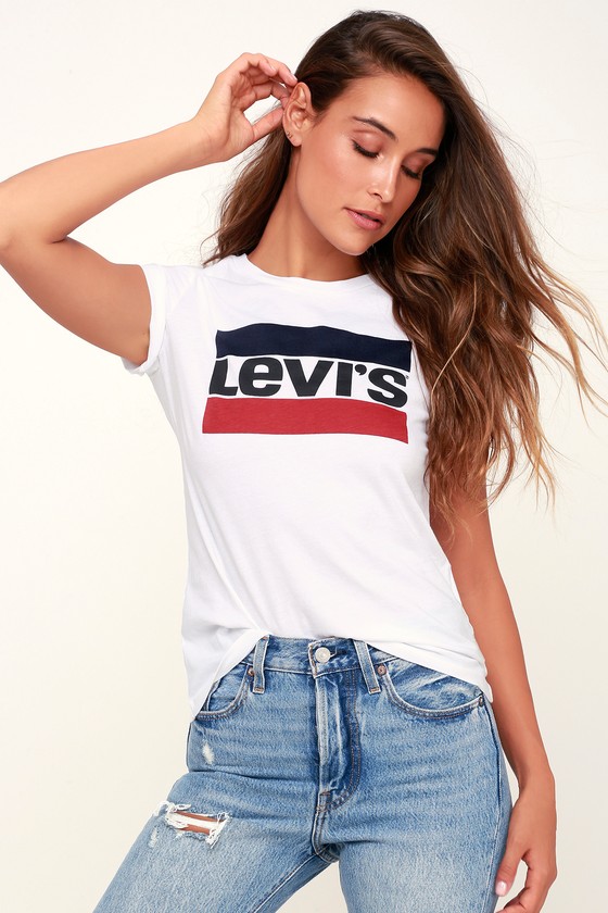 levi white t shirt