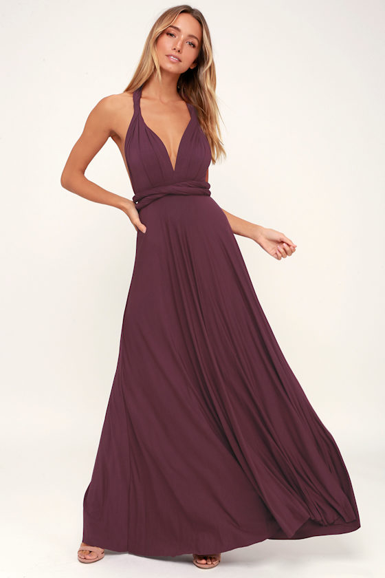 Plum Purple Bridesmaid Dress - Infinity Dress - Convertible Dress - Lulus