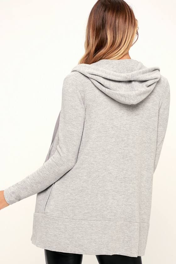 Z Supply - Fin Stripe Sweater Heather Grey main image 1