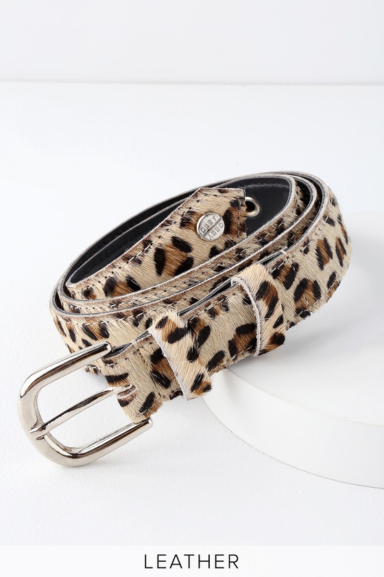 Obey Wild Heart - Leopard Print Belt - Genuine Pony Fur Belt - Lulus