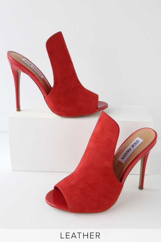 steve madden red mules