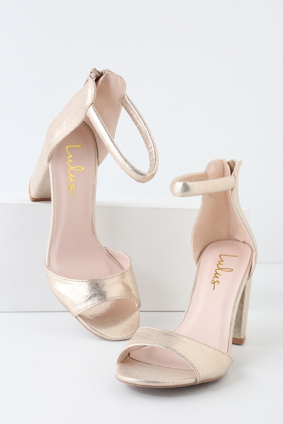 champagne shoes heels