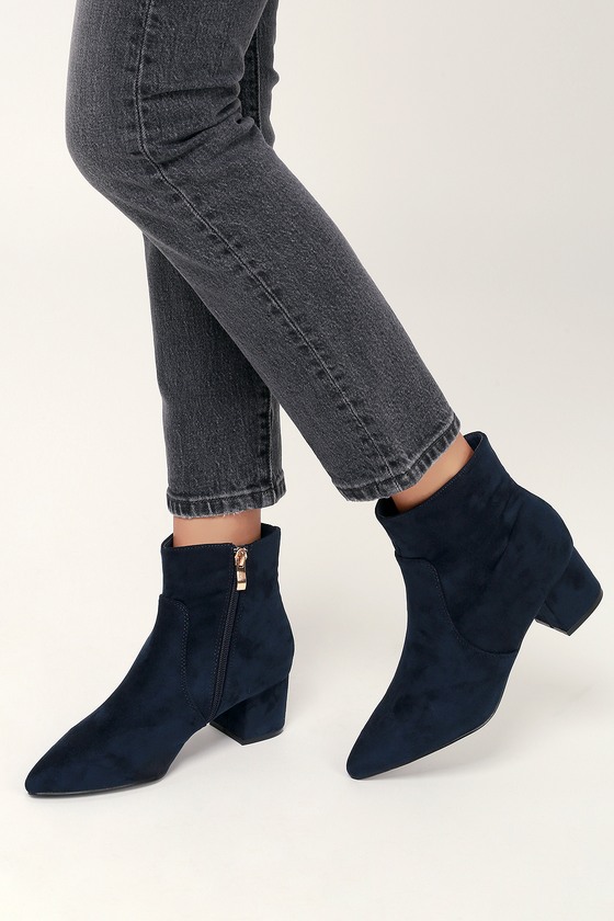 navy bootie