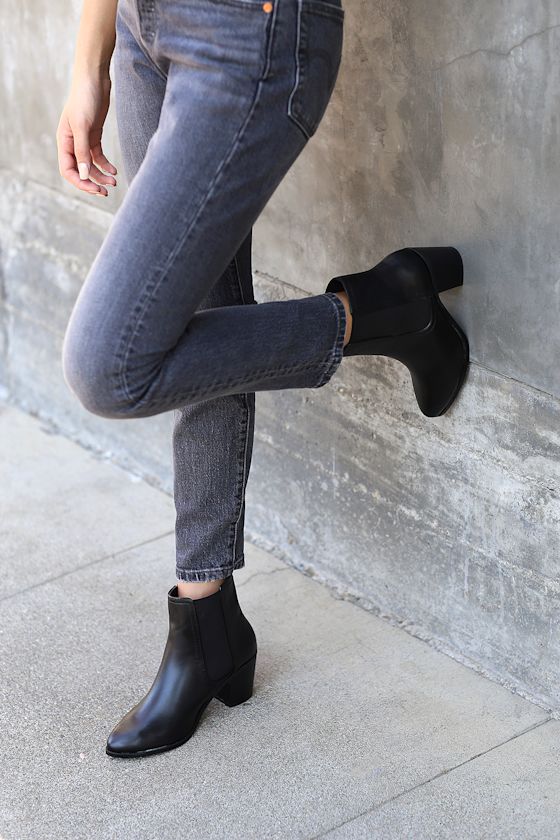 Teddy Black Ankle Booties 5