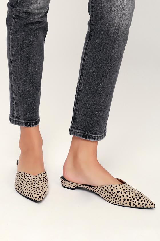 Alert Leopard Stella Suede Pointed-Toe Mules 2