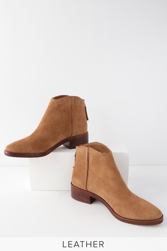 dolce vita slip on leather ankle booties