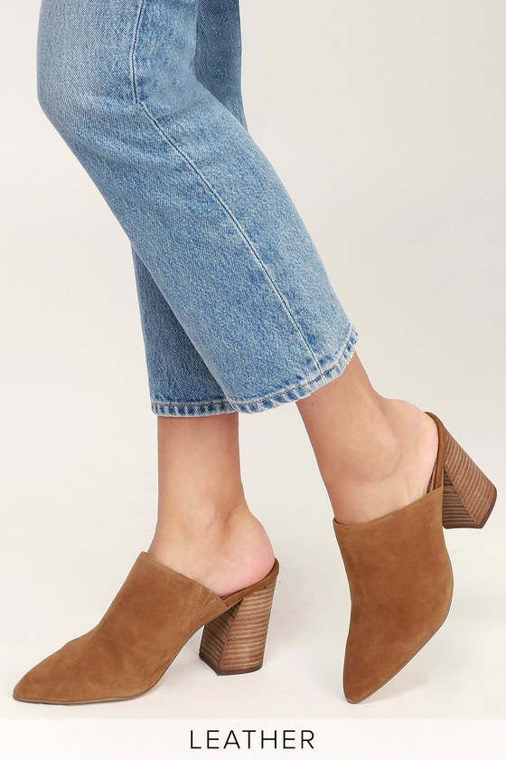 Steve Madden Neva - Brown Suede Mules 