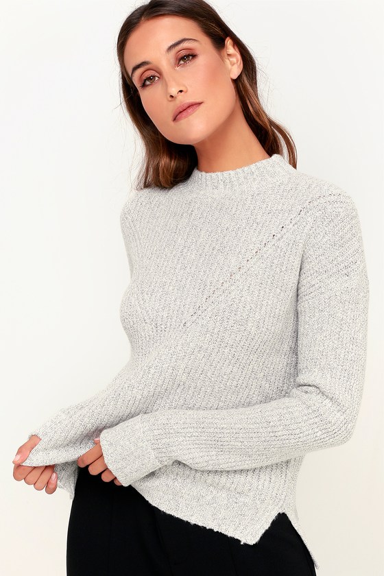 Olive + Oak Pine - Grey Sweater - Knit Sweater - Grey Sweater - Lulus