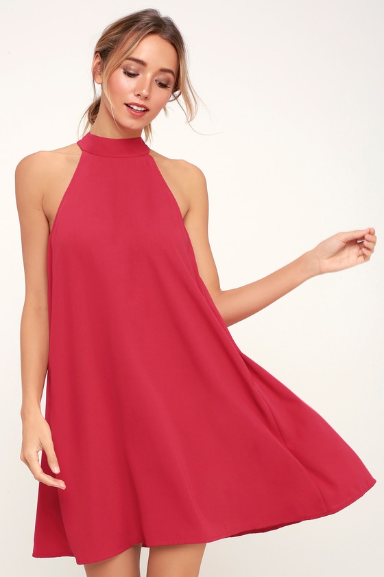 halter top swing dress