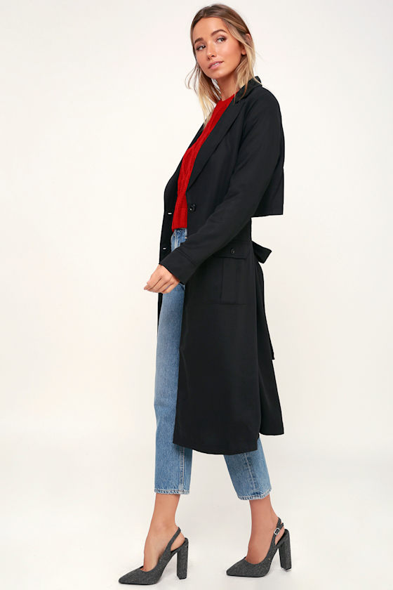 Devonshire Black Trench Coat 2