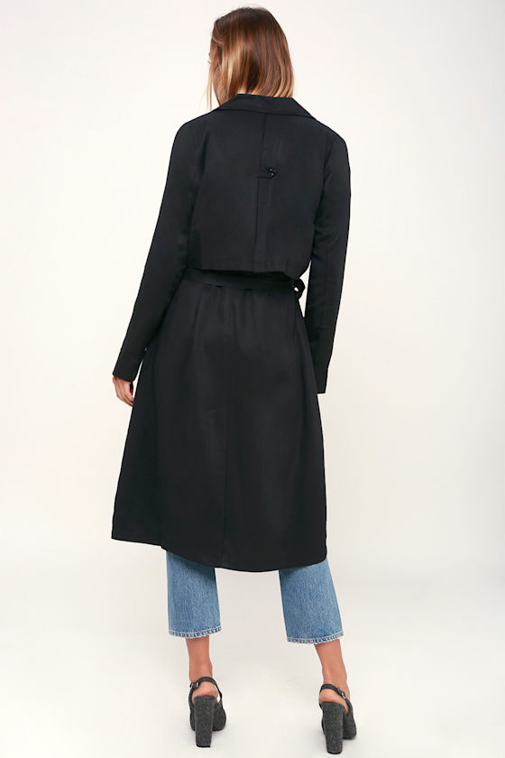 Devonshire Black Trench Coat 3