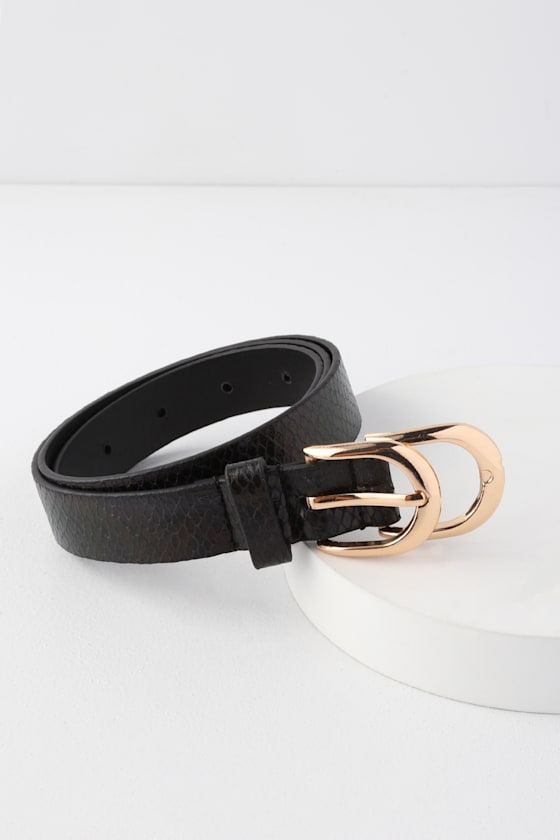 Mariah Black Snake Print Belt 1