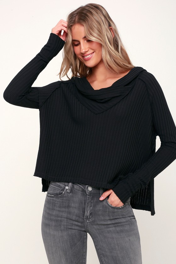 thermal black long sleeve top