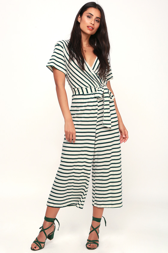 Lush cheap striped jumpsuit