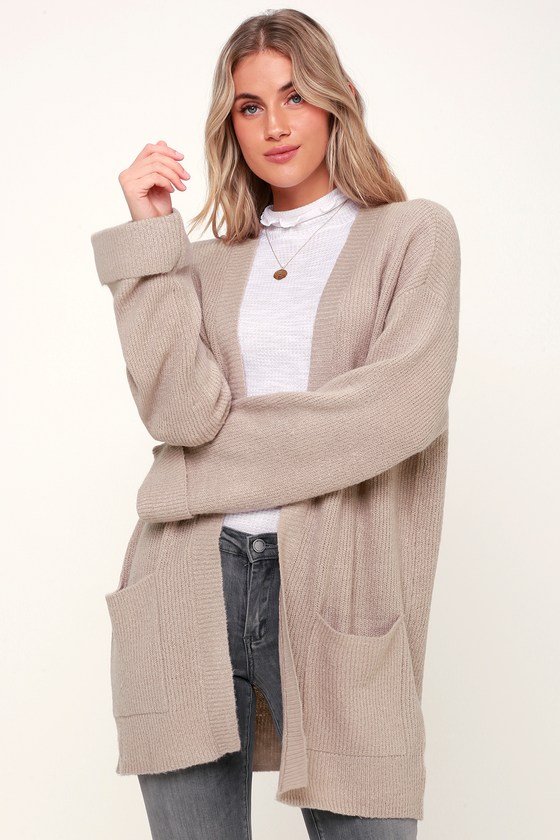 Longline Open Front Cardigan