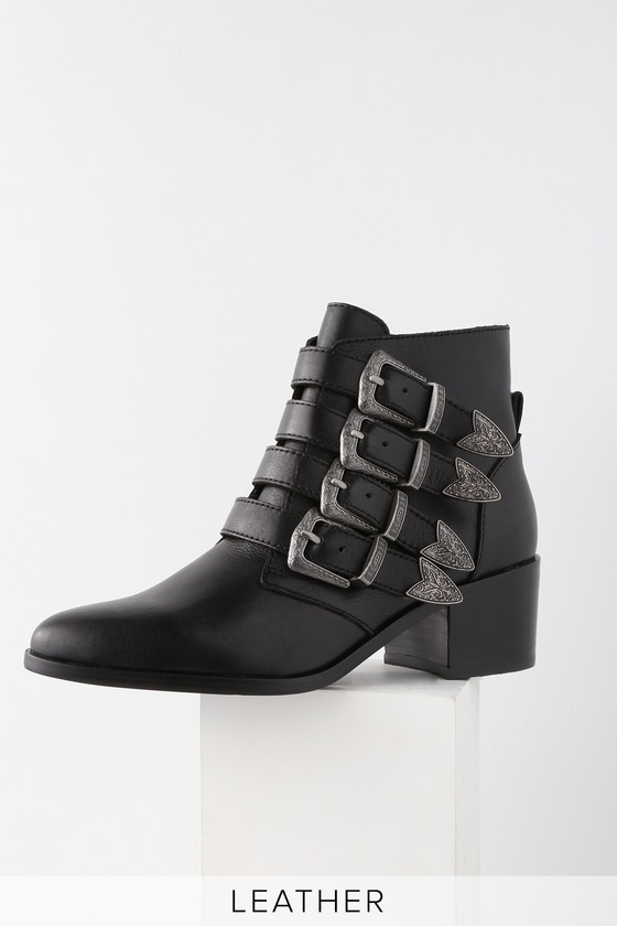 Madden Black Booties With Buckles SAVE 32% - aveclumiere.com