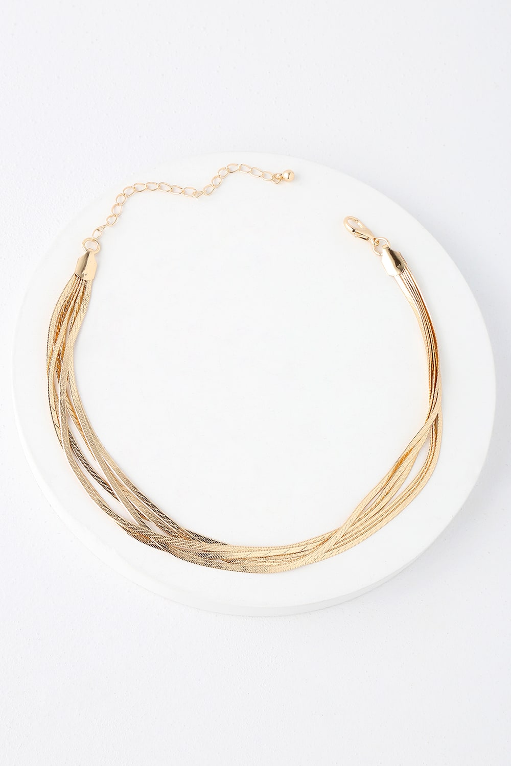 Partnership Gold Layered Choker Necklace