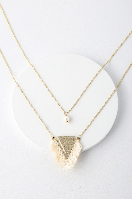 Amarro Gold and Pearl Layered Necklace 2