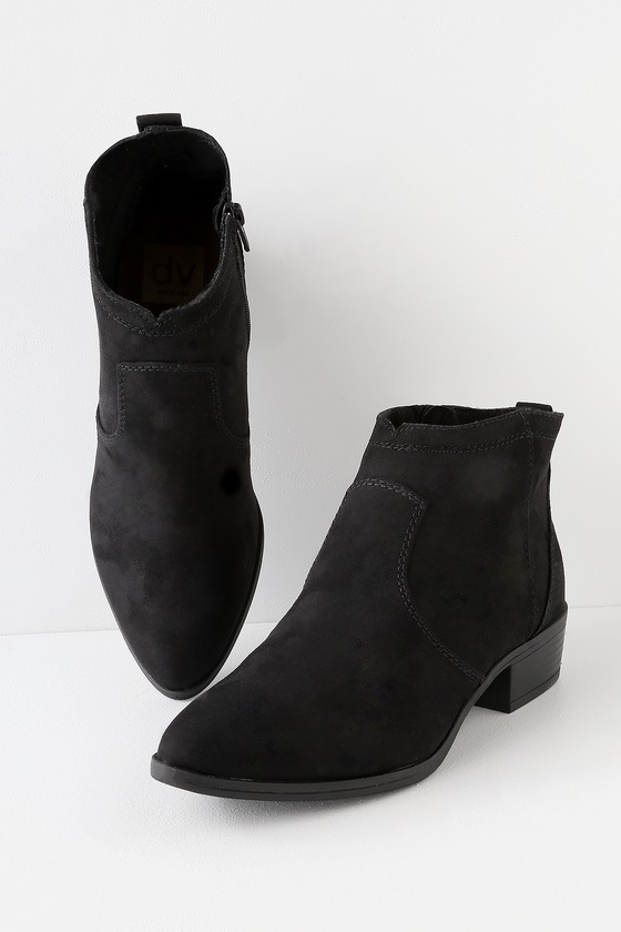 dolce vita black suede booties