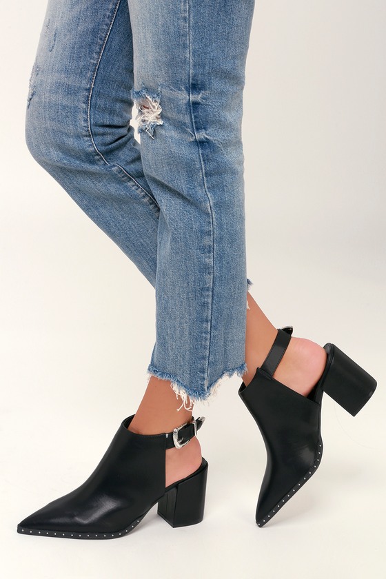 studded flat booties