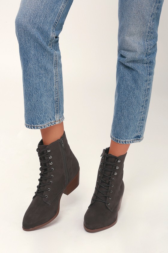 grey winter booties