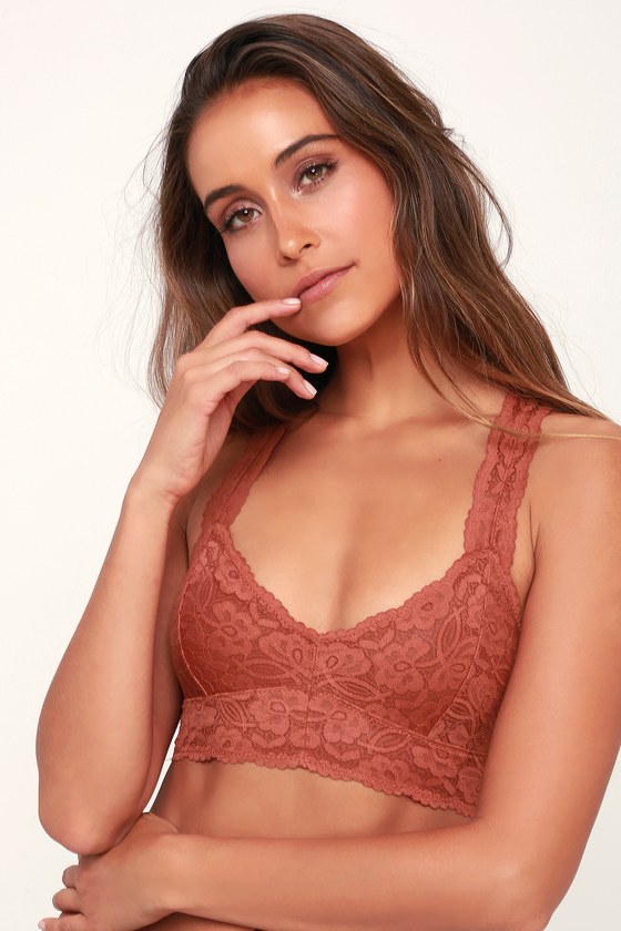 Free People Galloon Racerback - Rust Bralette - Lace Bralette - Lulus