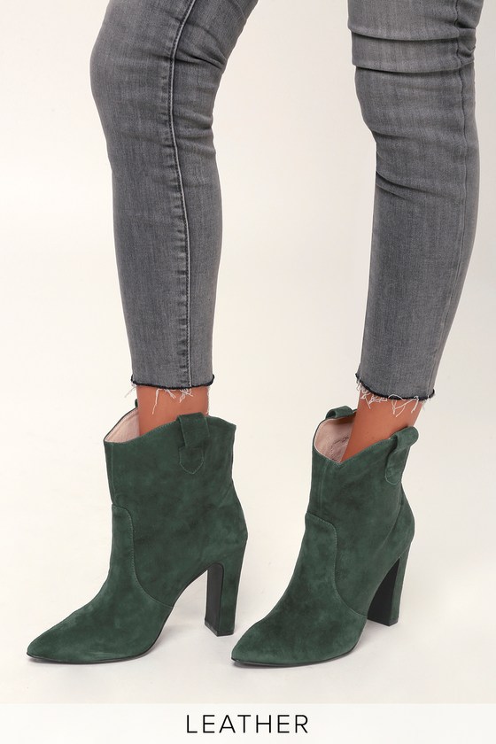 forest green booties