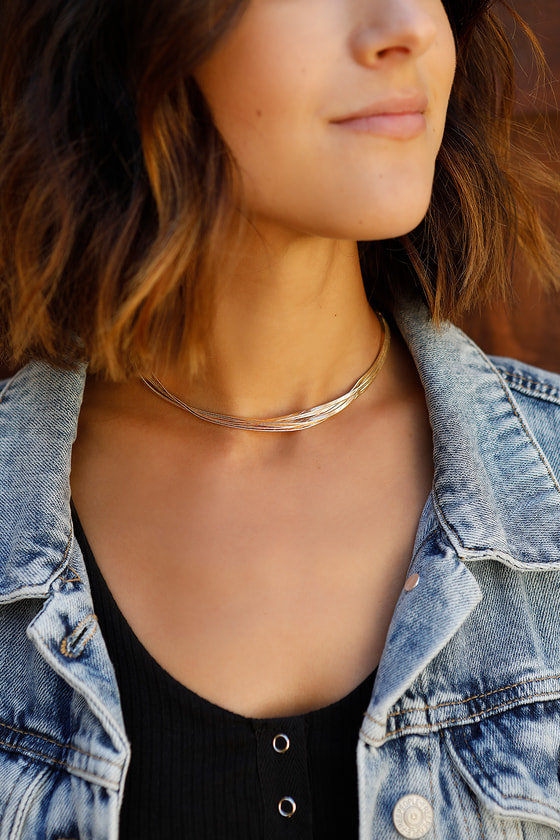 Lulus Partnership Gold Layered Choker Necklace