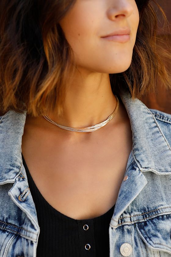 Partnership Gold Layered Choker Necklace 3