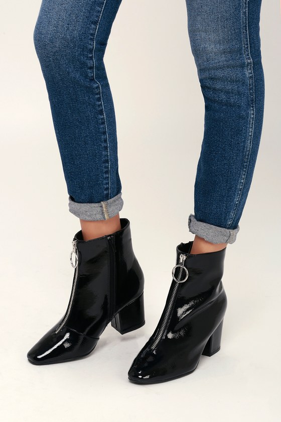 black polishable work boots