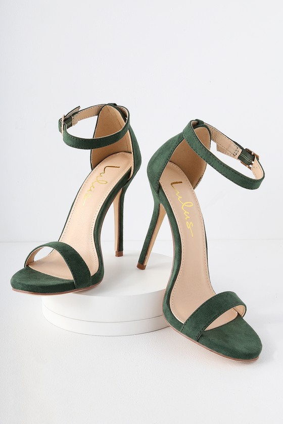 AD & DAUGHTERS dark green suede leather tie ankle heels 9.5 | Heels, Green  suede, Ankle heels