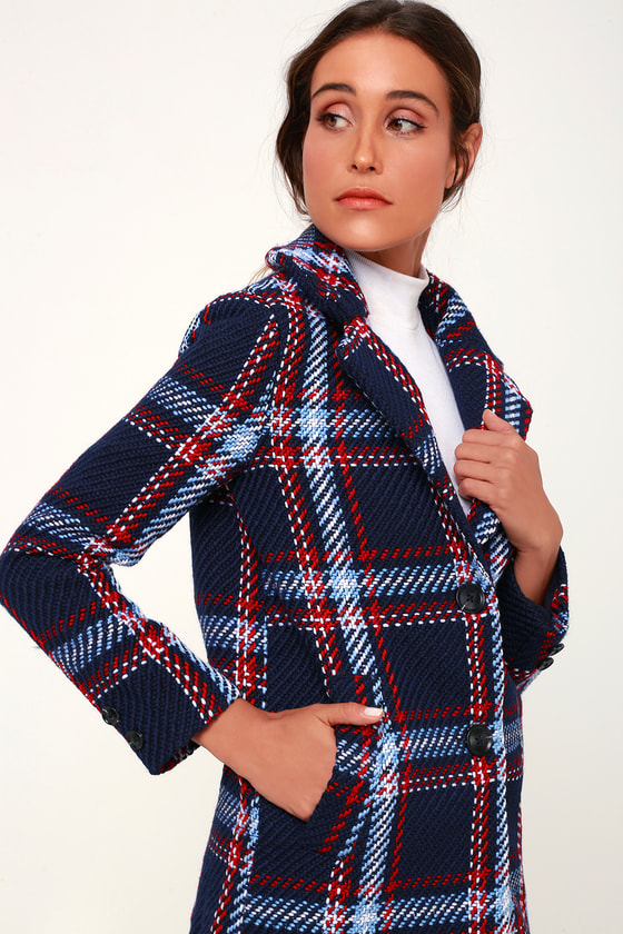 navy blue coat pent