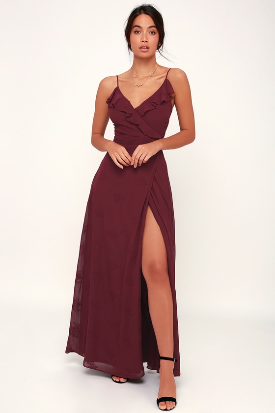 lulus burgundy long dress