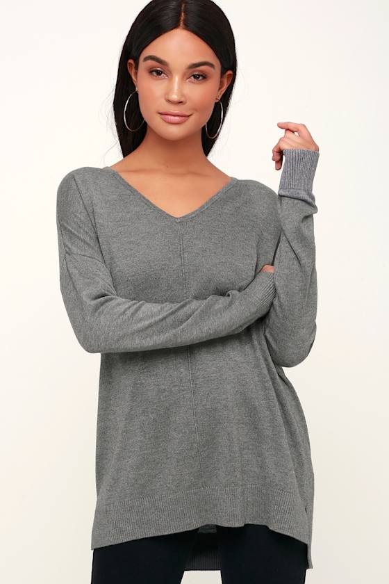V Neck Sweater Top Olive