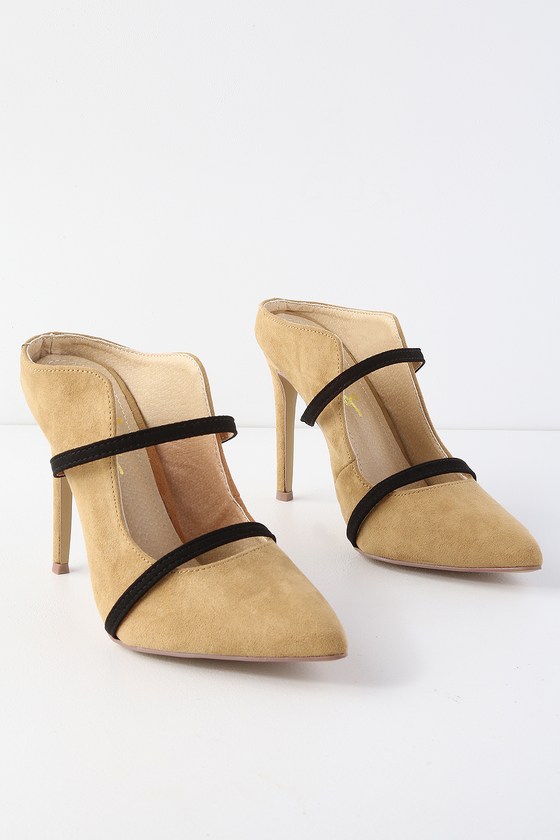 nude pointed mule