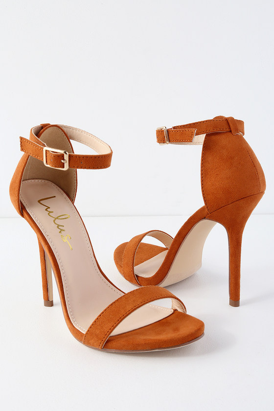 rust suede pumps