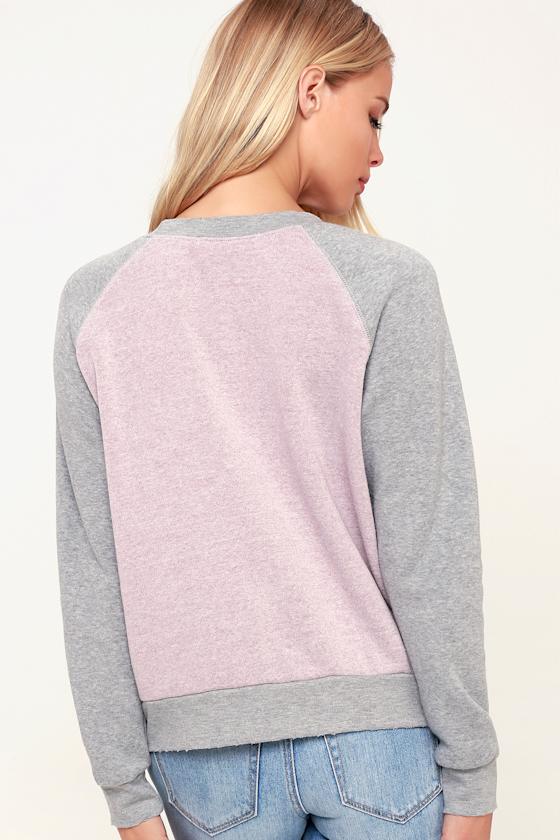 Blocked In Pink and Heather Grey Sweatshirt 4