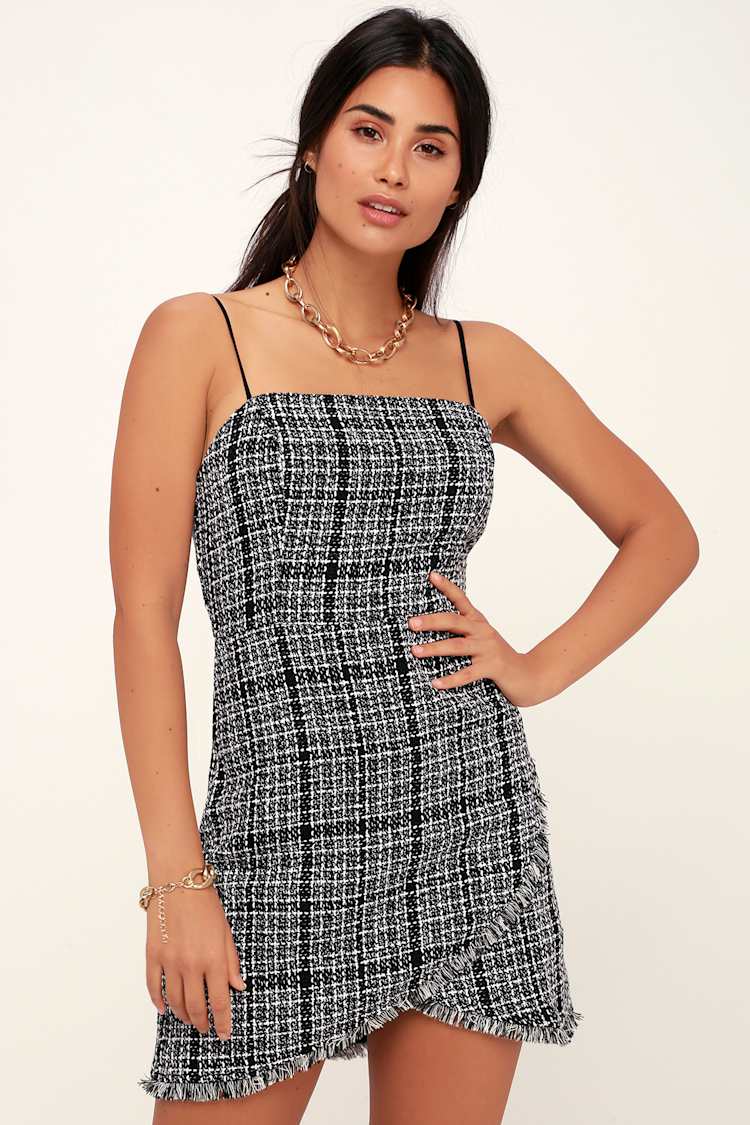 Cute Black and White Dress - Tweed Dress - Mini Dress - Dress - Lulus Cute Black and White Dress - Tweed Dress - Mini Dress - Dress - Lulus
