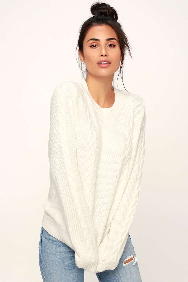 cute white sweater