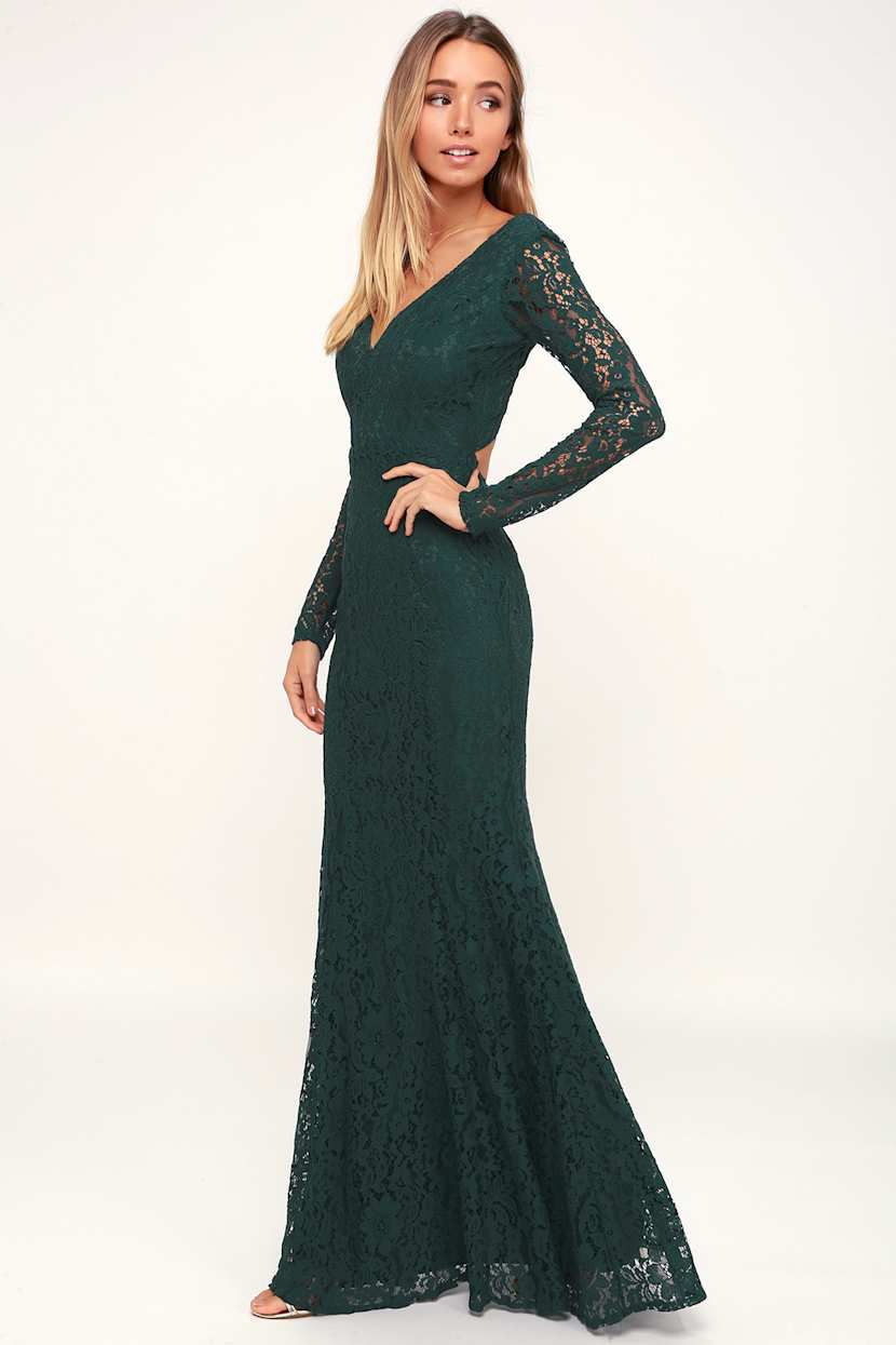 Long Sleeve Forest Green Dress Lulus Flowy Emerald Green Dress Shop On  Pinterest