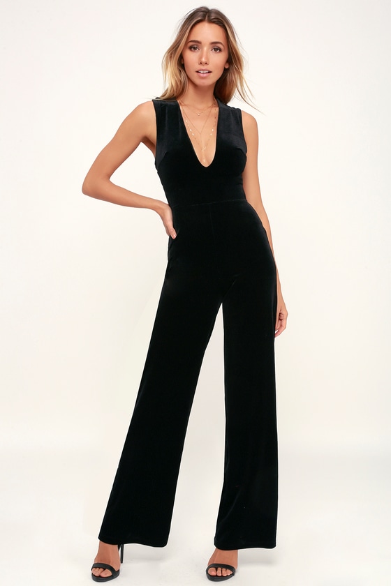 velvet overall jumpsuit
