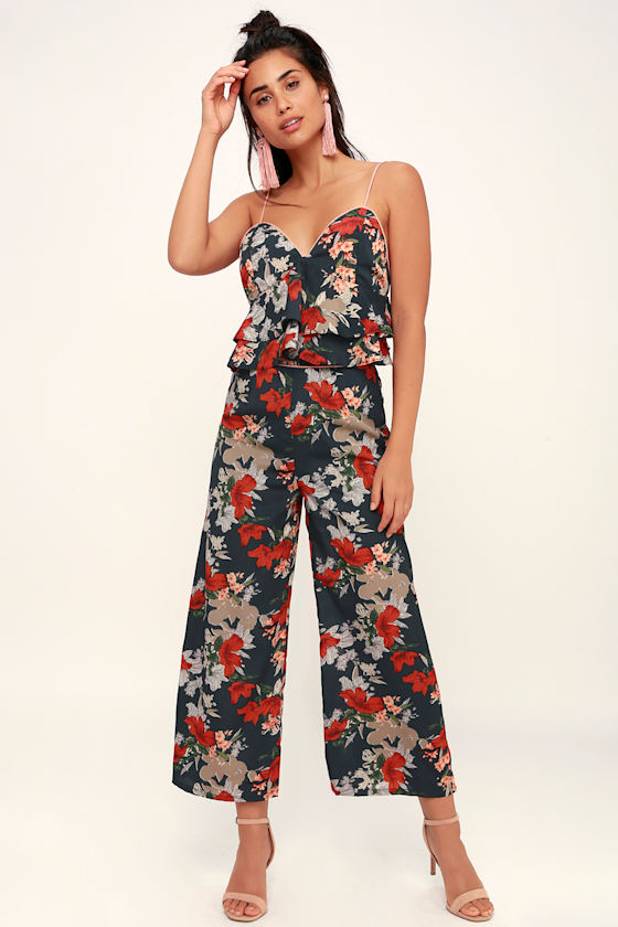 Teal Mix Floral Printed Top